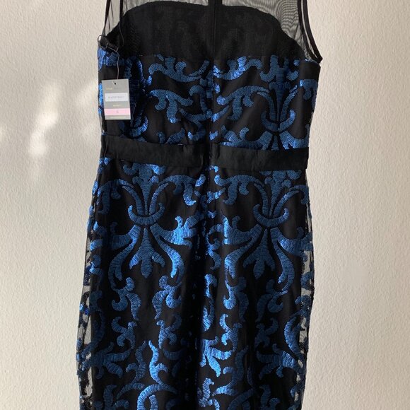 ✨Glam Blue & Black Sequin Cocktail Dress – Shimmery & Feminine✨ - Picture 4 of 4